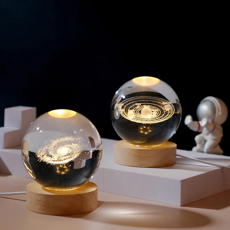 Moon Crystal Ball Night Light